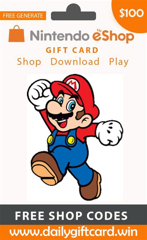 Generate nintendo eshop codes of several bounds as you can see on top of the page. Get Free $100 Nintendo e-shop gift card_free nintendo eshop gift card code 2020 # ...