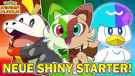 Neue Shiny Starter Formen Pokemon Karmesin And Purpur Konzepte Youtube