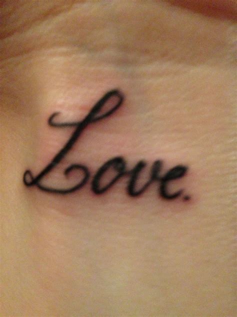 Love Wrist Tattoo Script Love Ink Tattoo On Wrist Entertainmentmesh