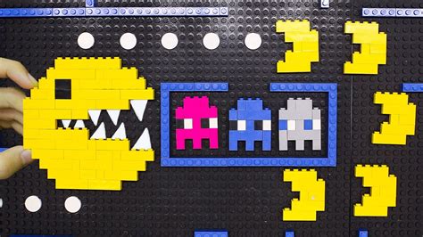 Lego Pac Man Vs Ghosts In The Game Pacman Lego Stopmotion Youtube