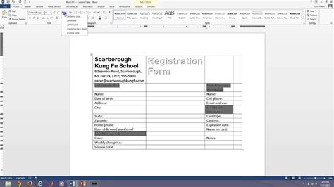 How To Create A Fillable Form In Word With Lines Kdafancy