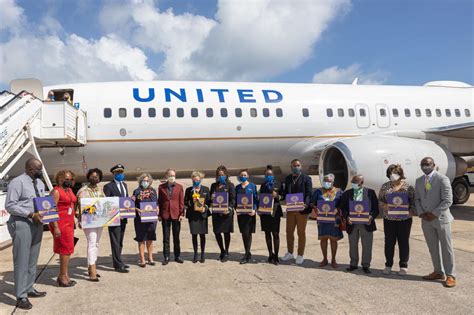 U S Ambassador Welcomes Two Inaugural United Airlines Flights To Barbados U S Embassy In