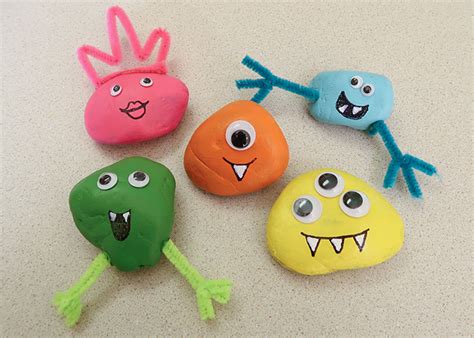 Easy Painted Rock Monsters Woo Jr Kids Activities Childrens
