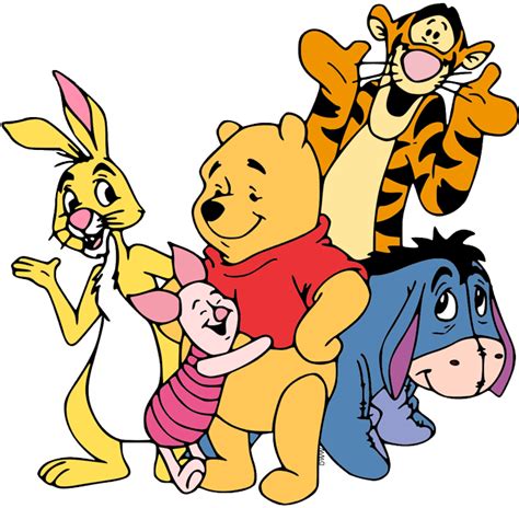 Winnie The Pooh And Piglet Clipart - Clip Art Cross Word png image