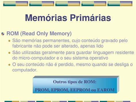 Qual A Diferença Entre Memória Primária E Memória Secundária