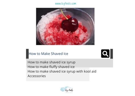 How To Make Shaved Ice Icy Feels