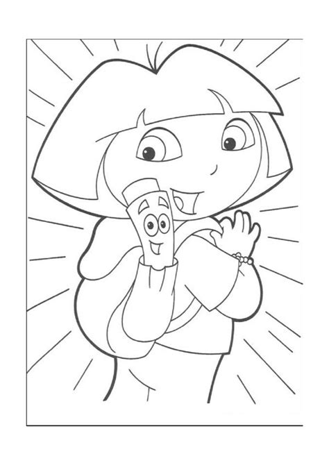 Dora Explorer Tegninger Til Farvelægning Printbare Farvelægning For