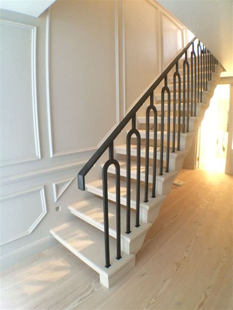 I cut the planks in equal widths so the joint will fall in the middle of the tread. open treads stone staircase.Portland limestone. Cantilever ...