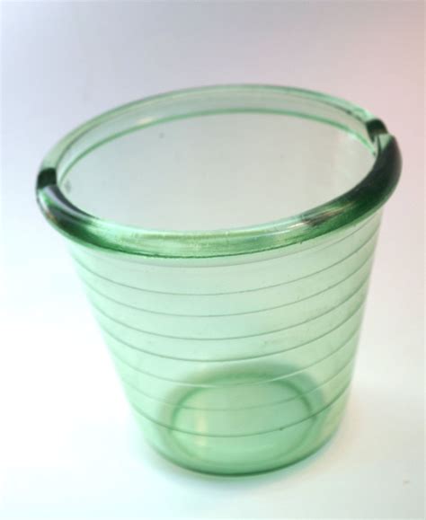 Vintage Hazel Atlas Vaseline Glass Measuring Cup Ounces Town Green Com