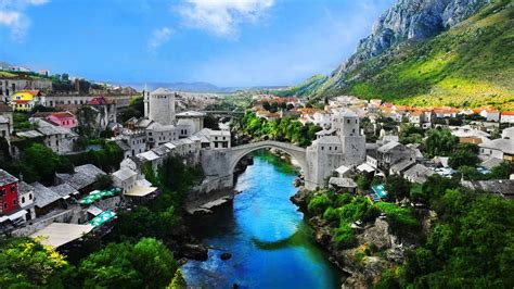 Download Wallpaper 3840x2160 Bosnia And Herzegovina Mostar Old Town