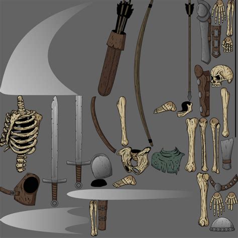 2d Animated Skeleton By Ismartal