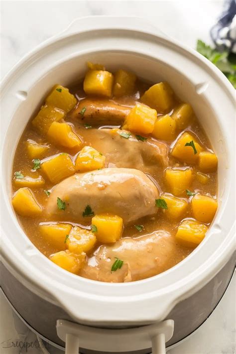 This Crockpot Pineapple Chicken Is Sweet And Tangy And Made With Just
