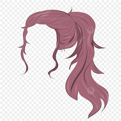 Ponytail Hair White Transparent Red Hair Ponytail Wig Clipart Red