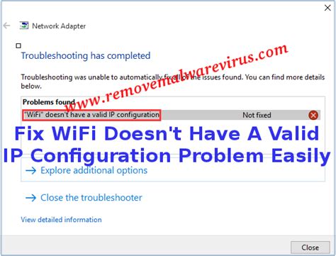 What Is The Fix For Wifi That Doesnt Have A Valid Ip Configuration In