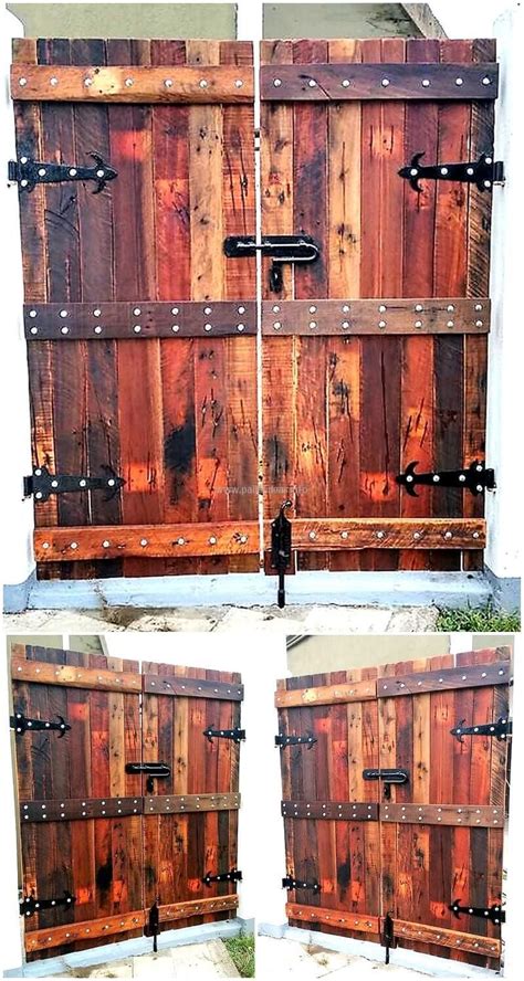 Repurposed Wooden Pallets Made Gate Pallet Crafts Wooden Pallet