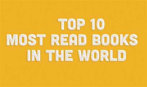 Top 10 Most Read Books In The World Infographic Visualistan