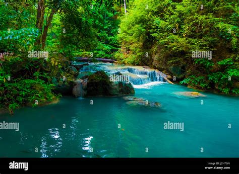 Beautiful Waterfall Deep Forest Waterfall Stock Photo Alamy