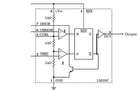 555 Timer Schematic Diagram How Does Ne555 Timer Circuit Works