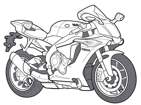 Раскраска Yamaha R1 Раскраски мотоциклы