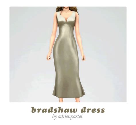 Adrienpastel — 📑 Bradshaw Dress · Base Game Compatible Female Sims 4