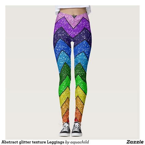 Abstract Glitter Texture Leggings Textured Leggings