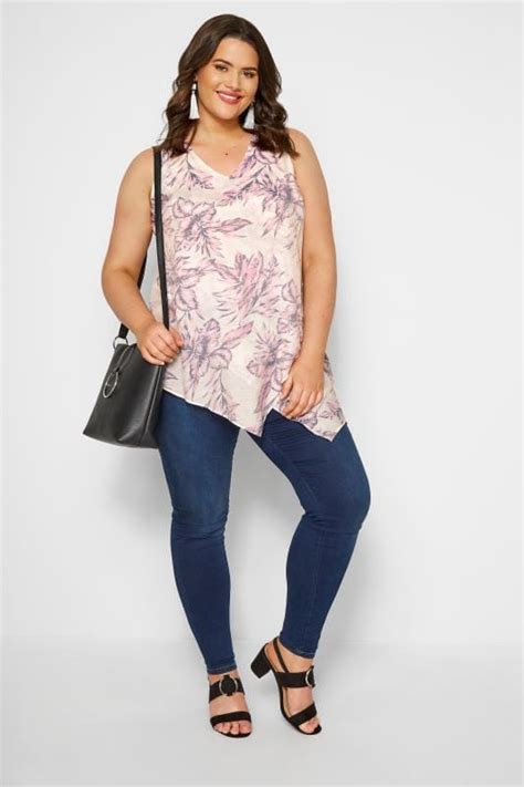 Blush Pink Floral Layered Blouse Sizes 16 To 36 Yours Clothing