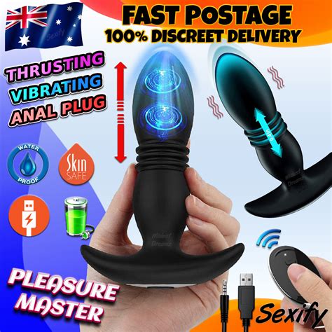 Telescopic Prostate Massager Butt Plug Vibrator Anal Thrusting Dildo Big Sex Toy Ebay