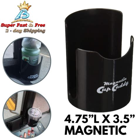 Work Magnetic Cup Caddy Vehicle Black Truck Car Coffee Holder Storage
