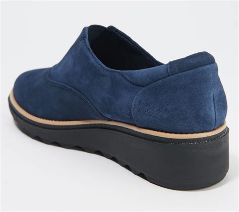 Clarks Collection Suede Slip On Shoes Sharon Sail