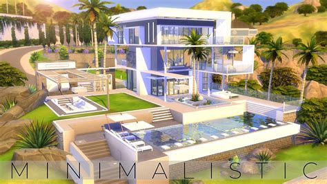 The Sims 4 Speed Build Minimalistic Villa Nocc Youtube