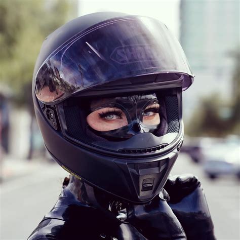 Lady Biker Biker Girl Heavy Rubber Mask Girl Black Mask Visors Bondage Mars Natalie