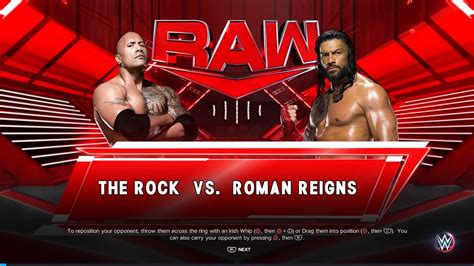 Wwe 2k23 The Rock Return And Beat To Roman Reign In Monday Night Raw