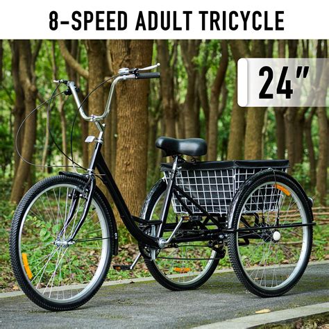 Buy Viribus Adult Tricycle Inch Wheel Bike With Speeds Flexible Seating Basket Black