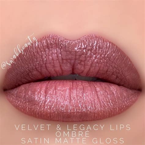 Velvet Legacy Lips Lipsense Ombr With Satin Matte Gloss