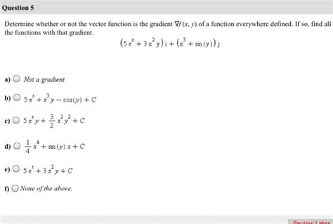 solved determine whether or not the vector function is the