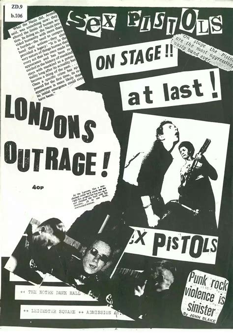 Punk Outrage Fanzine British Punk Punk Poster Punk Magazine