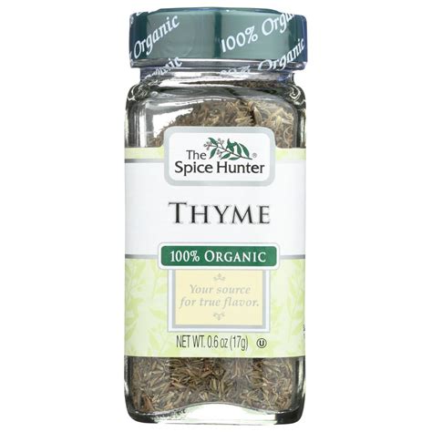 The Spice Hunter 100 Organic Thyme 06 Oz