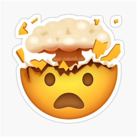 Exploding Face Emoji Sticker For Sale By Hermidecke Redbubble