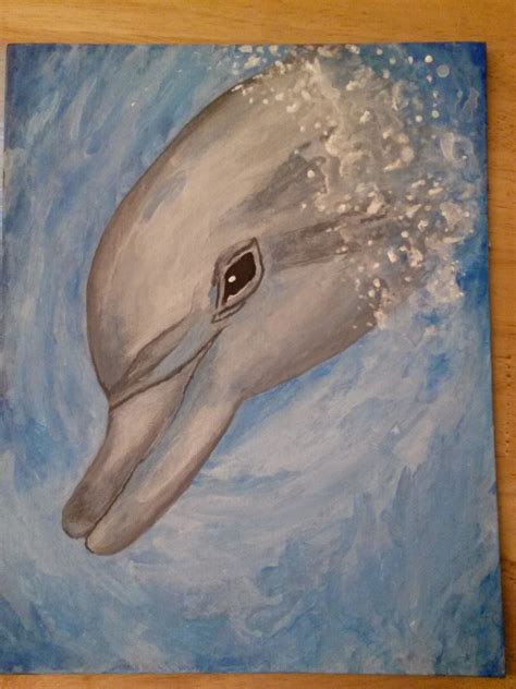 Trying A Dolphin I Think I Painted This In Water Colors I Was Just