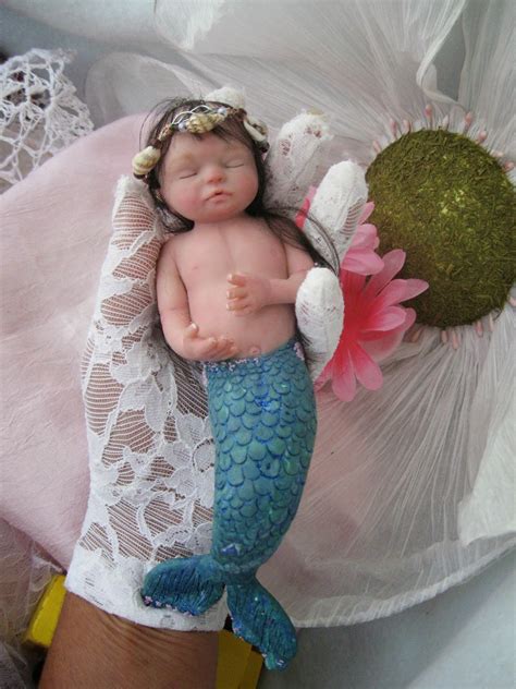 One Of A Kind Art By Catherine Ooak Baby Mermaid Sculpture Merbaby By