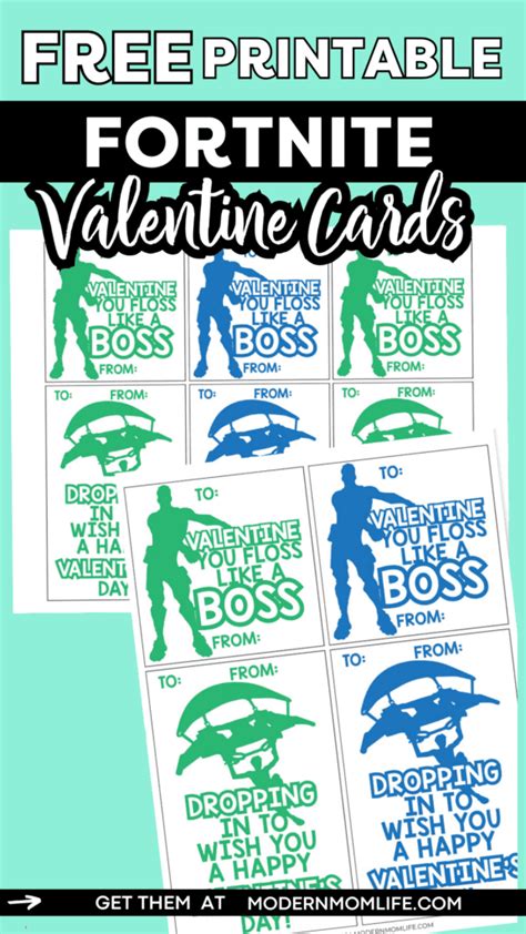 Free Printable Fortnite Valentines Day Cards Modern Mom Life