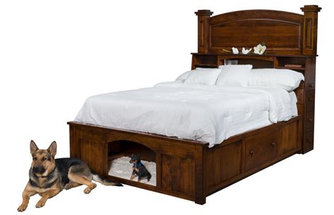 Platform Bed With Dog Bed Amish Furniture Store Mankato Mn