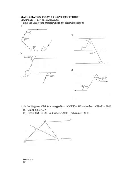 Malaysia's best online learning resource for spm, pt3, upsr, lower primary, and english. Mathematics Form 3 Kbat Questions