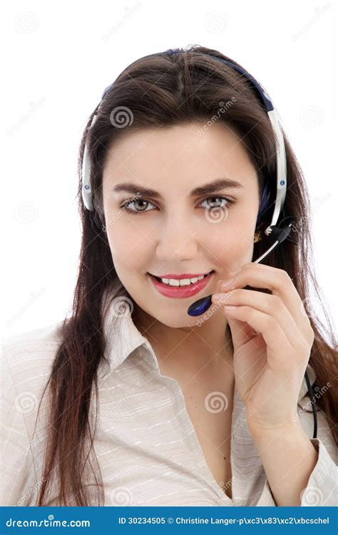 Call Center Agent Stock Image Image Of Portrait Isolated