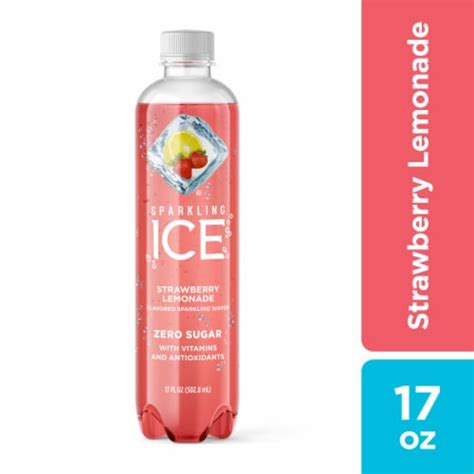 Sparkling Ice Zero Sugar Strawberry Lemonade Sparkling Water 17 Fl Oz
