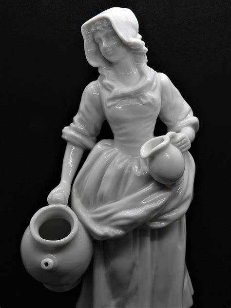 Vintage Renaldizs Figurine White Bisque Porcelain European Female