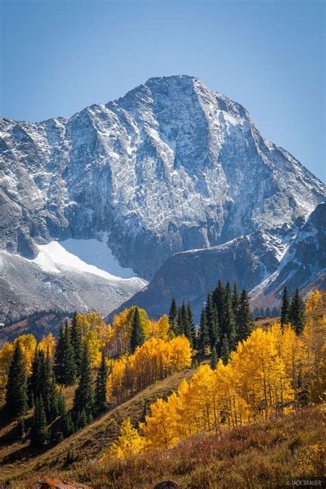 Capitol Peak Autumn Vertical Elk Mountains Colorado Mountain