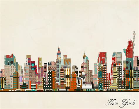 New York Skyline Painting By Bri Buckley Pixels