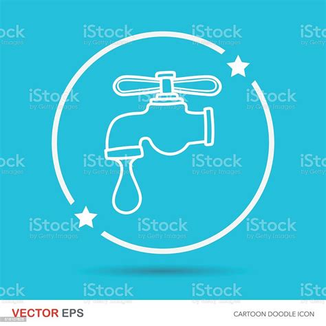 Conserve Water To Protect The Environment Doodle Stock Illustration