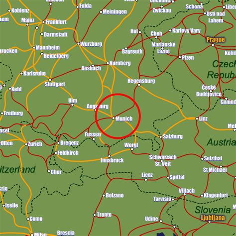 Munich Germany Rail Map